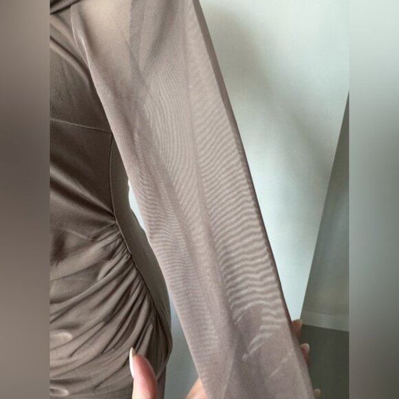 Self-Portrait One-Shoulder Ruched Midi Dress – Size 6 - Picture 3 of 16